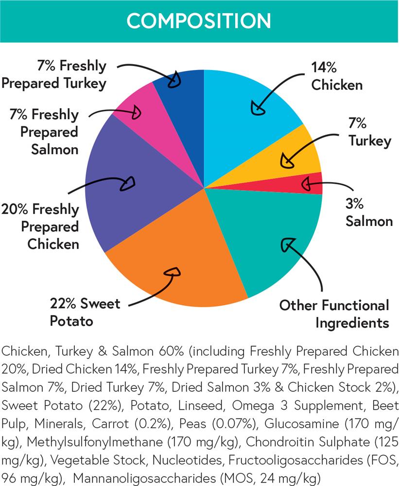 Puppy Chicken Turkey Salmon Composition